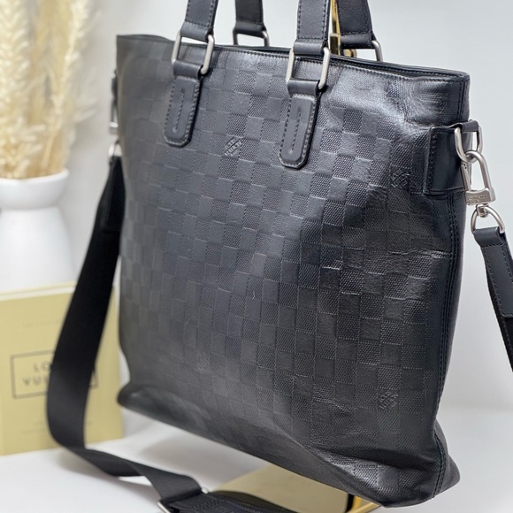 💯Authentic Louis Vuitton Damier Infini Tadao Granit two way Bag - Picture 2 of 6